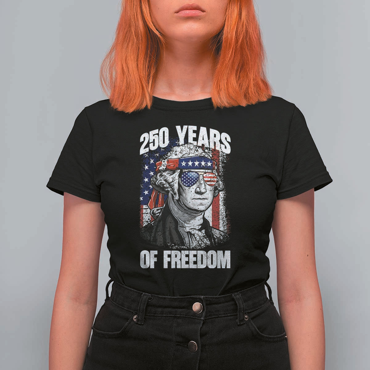 George Washington Founding Father T Shirt For Women 250 Years Of Freedom