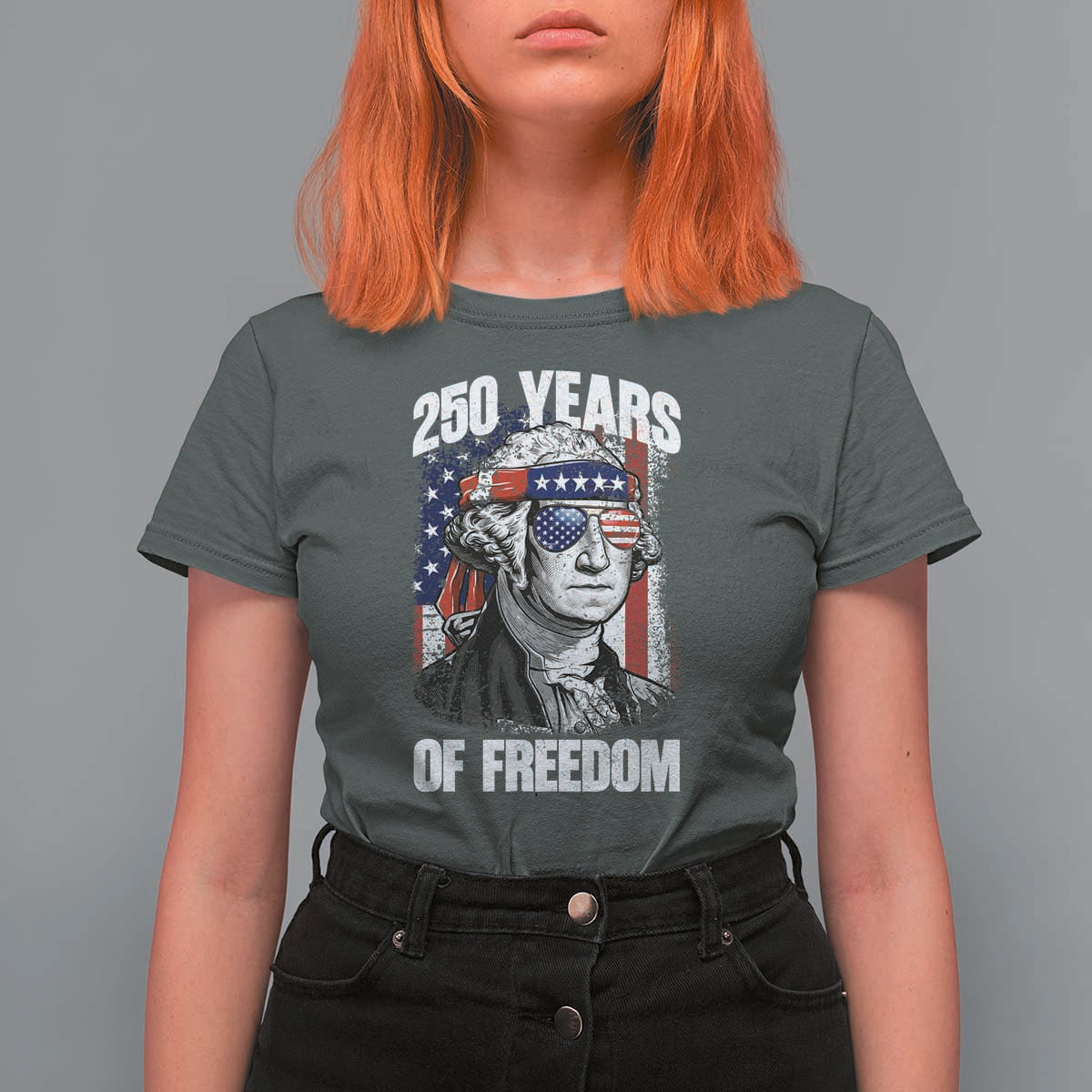 George Washington Founding Father T Shirt For Women 250 Years Of Freedom