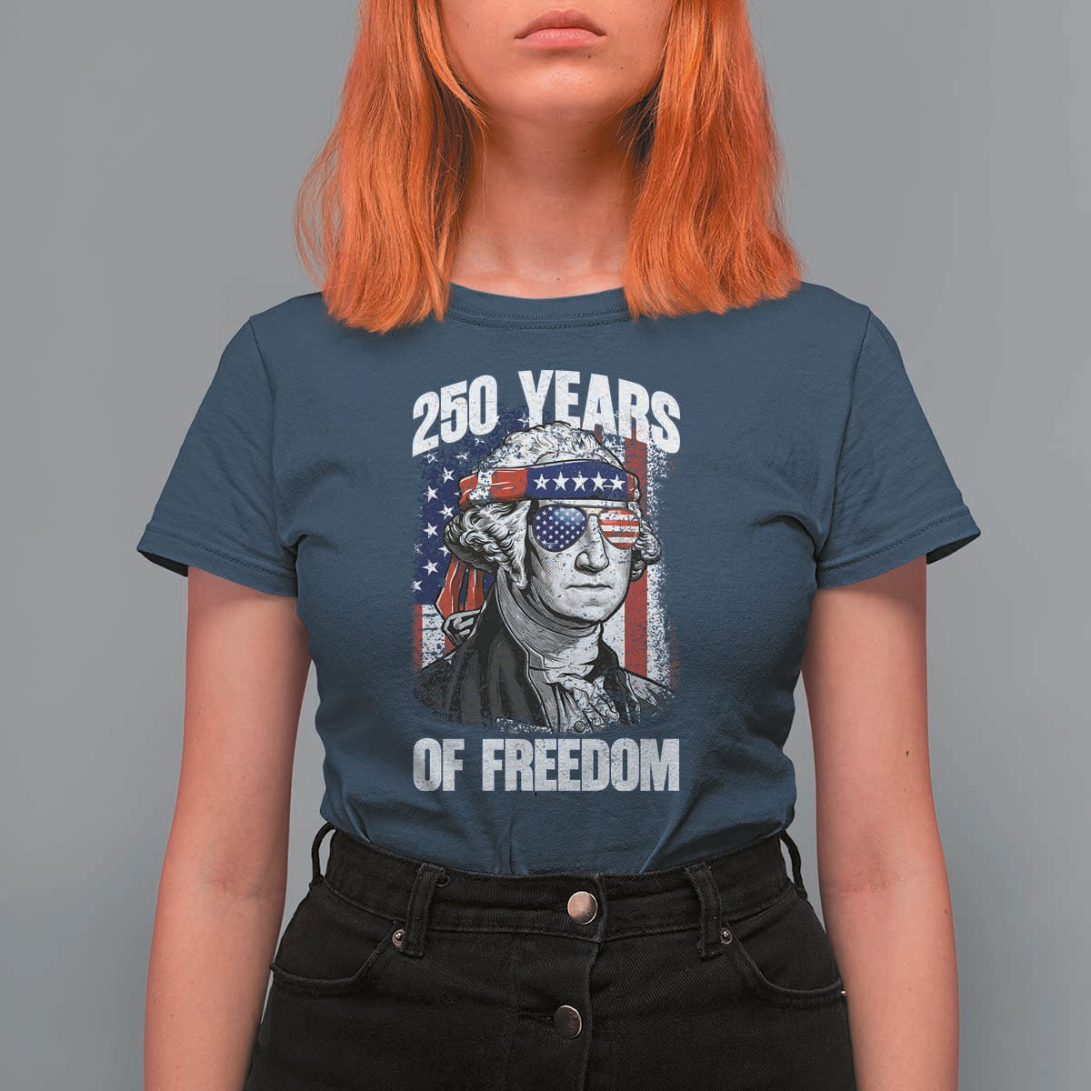George Washington Founding Father T Shirt For Women 250 Years Of Freedom