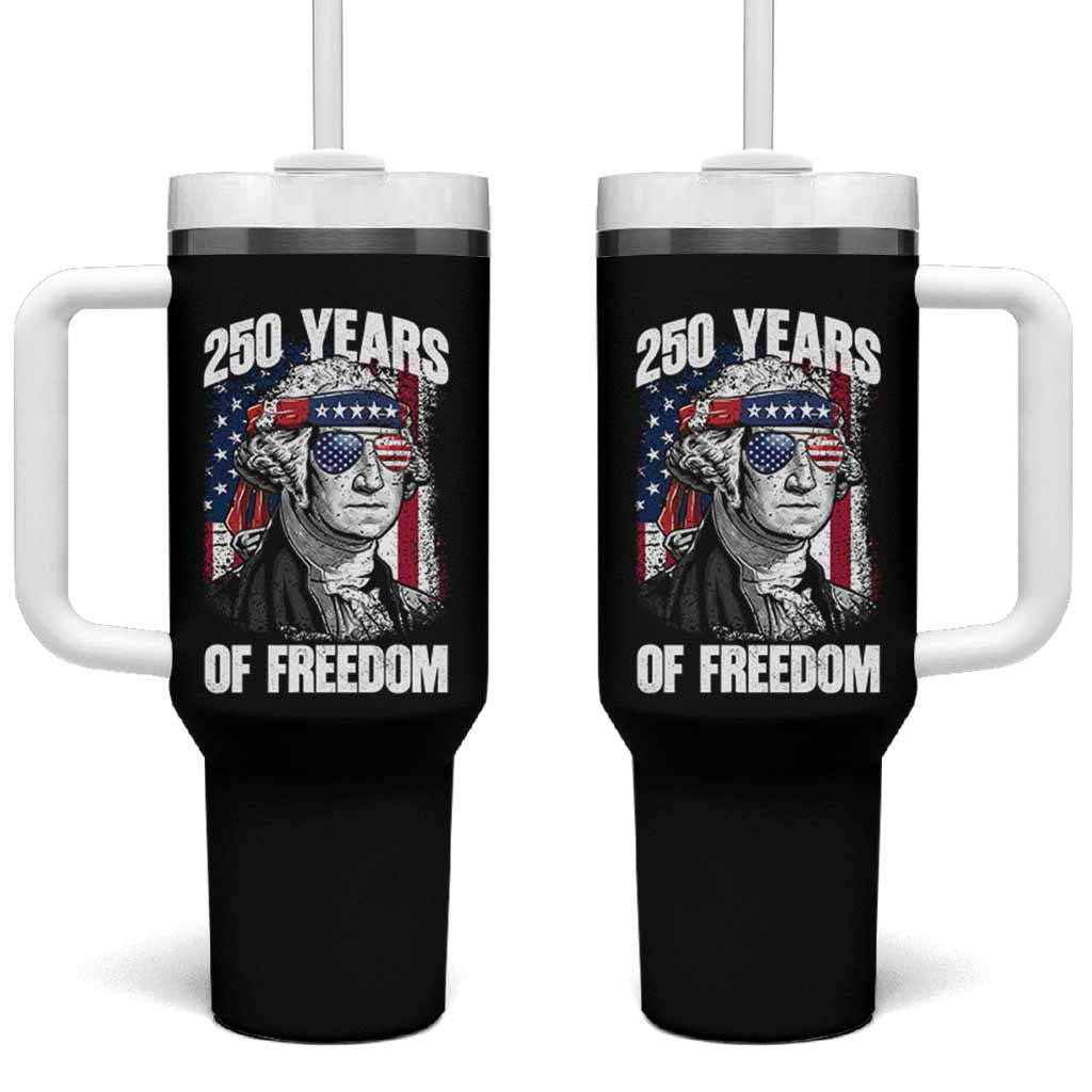 George Washington Founding Father Tumbler With Handle 250 Years Of Freedom