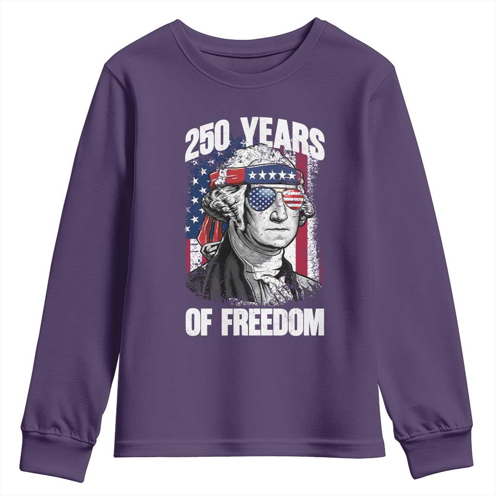 George Washington Founding Father Youth Sweatshirt 250 Years Of Freedom
