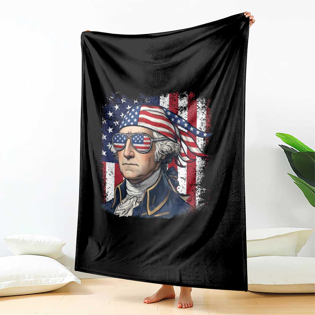 George Washington Patriotic Throw Blanket USA 250th Anniversary