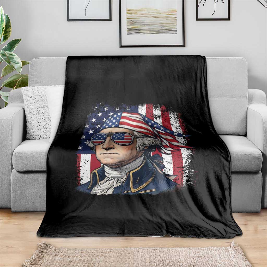 George Washington Patriotic Throw Blanket USA 250th Anniversary