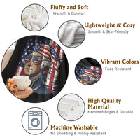 George Washington Patriotic Throw Blanket USA 250th Anniversary