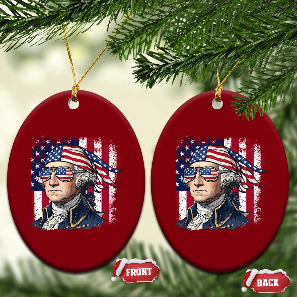 George Washington Patriotic Ceramic Ornament USA 250th Anniversary