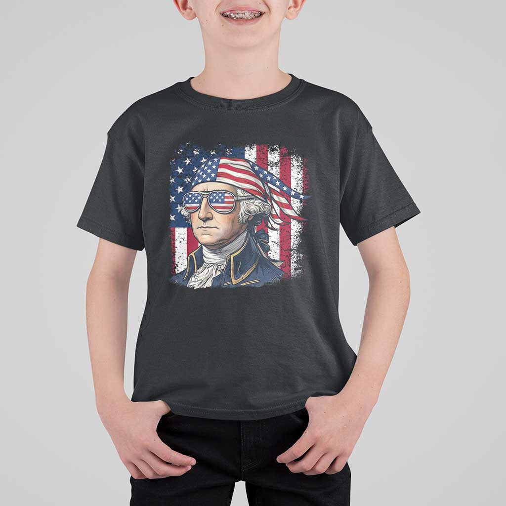 George Washington Patriotic T Shirt For Kid USA 250th Anniversary