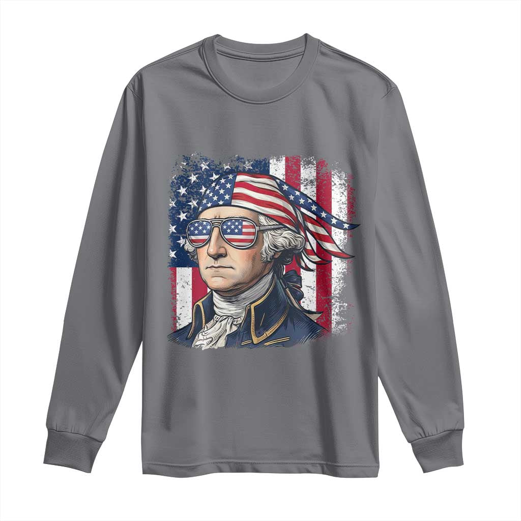 George Washington Patriotic Long Sleeve Shirt USA 250th Anniversary
