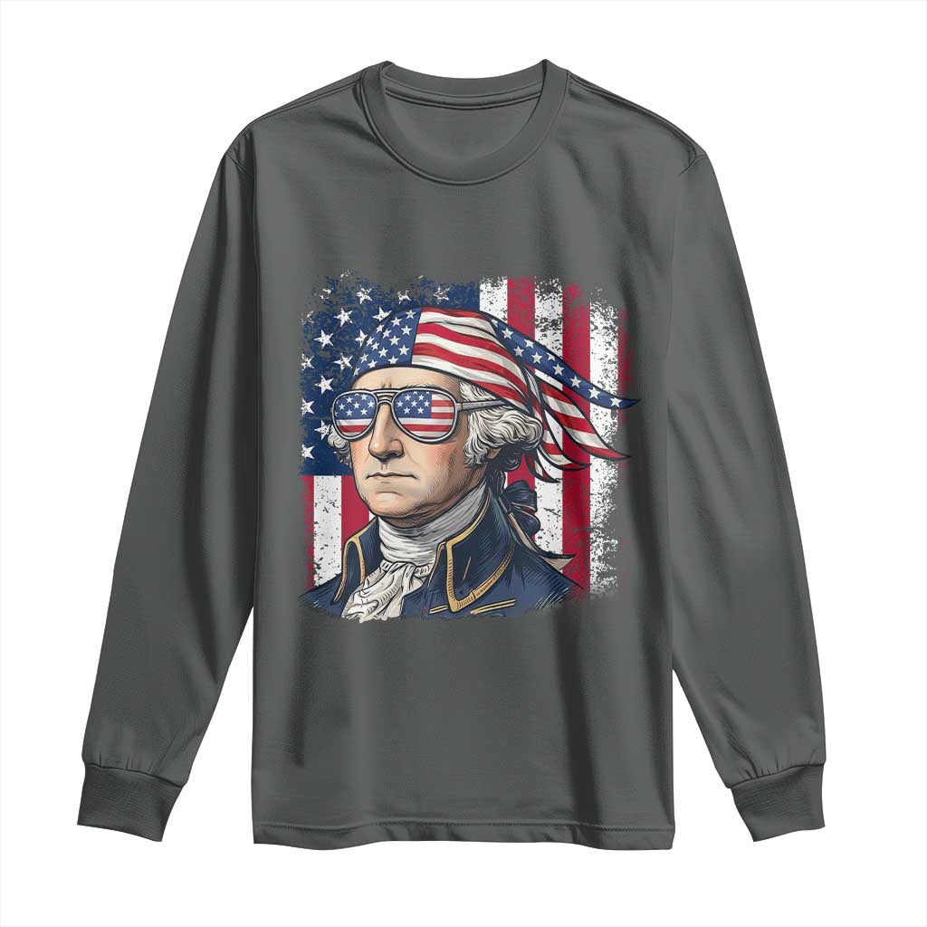 George Washington Patriotic Long Sleeve Shirt USA 250th Anniversary