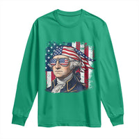 George Washington Patriotic Long Sleeve Shirt USA 250th Anniversary