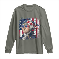 George Washington Patriotic Long Sleeve Shirt USA 250th Anniversary
