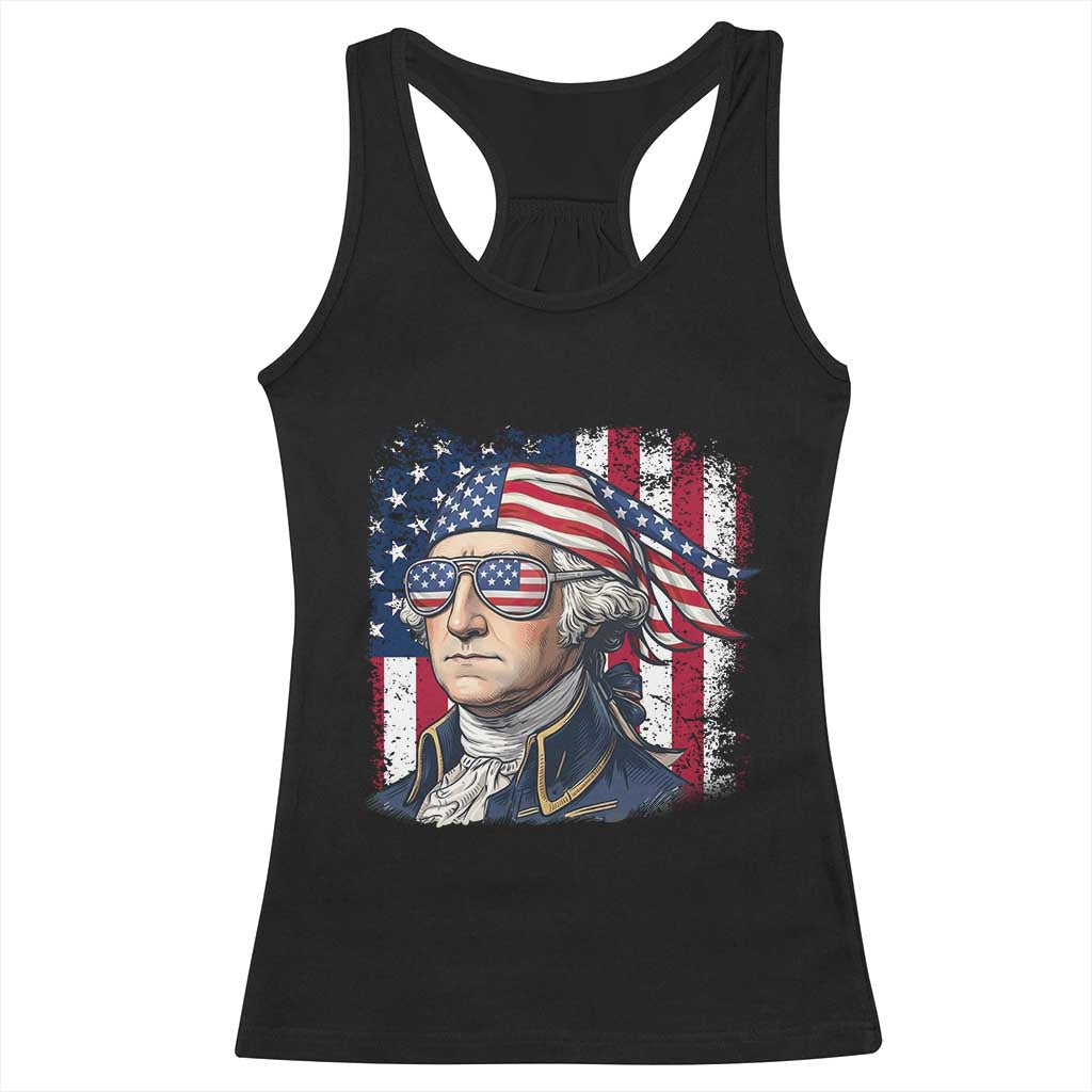 George Washington Patriotic Racerback Tank Top USA 250th Anniversary