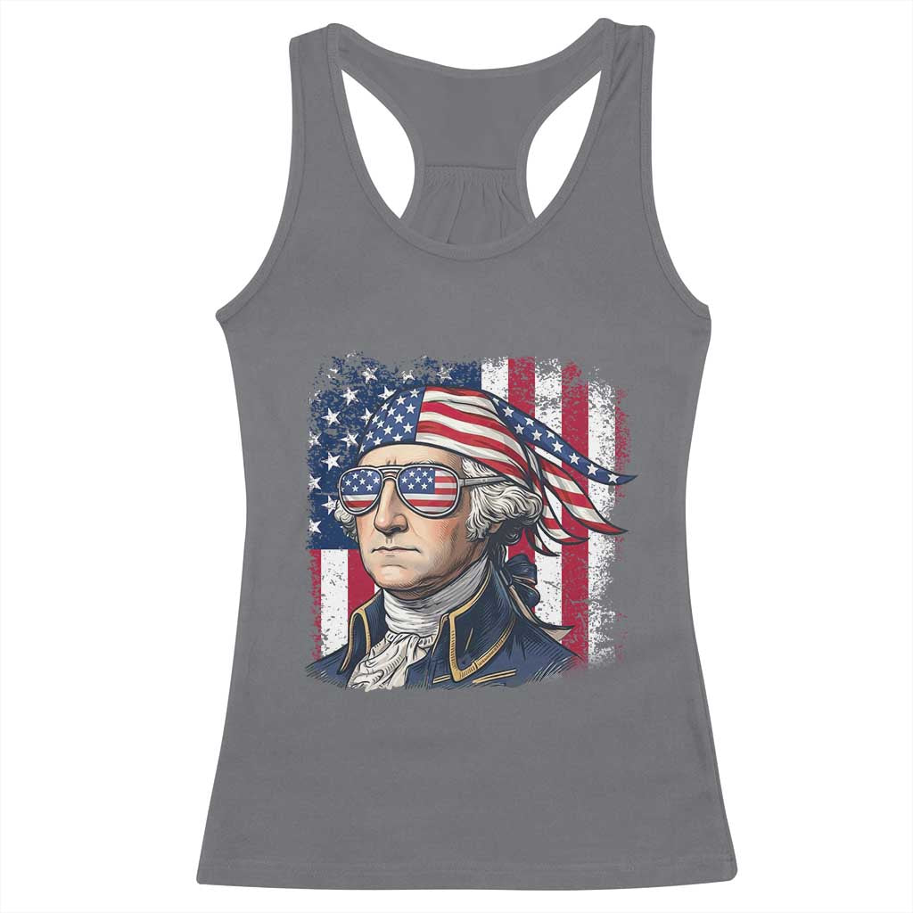 George Washington Patriotic Racerback Tank Top USA 250th Anniversary