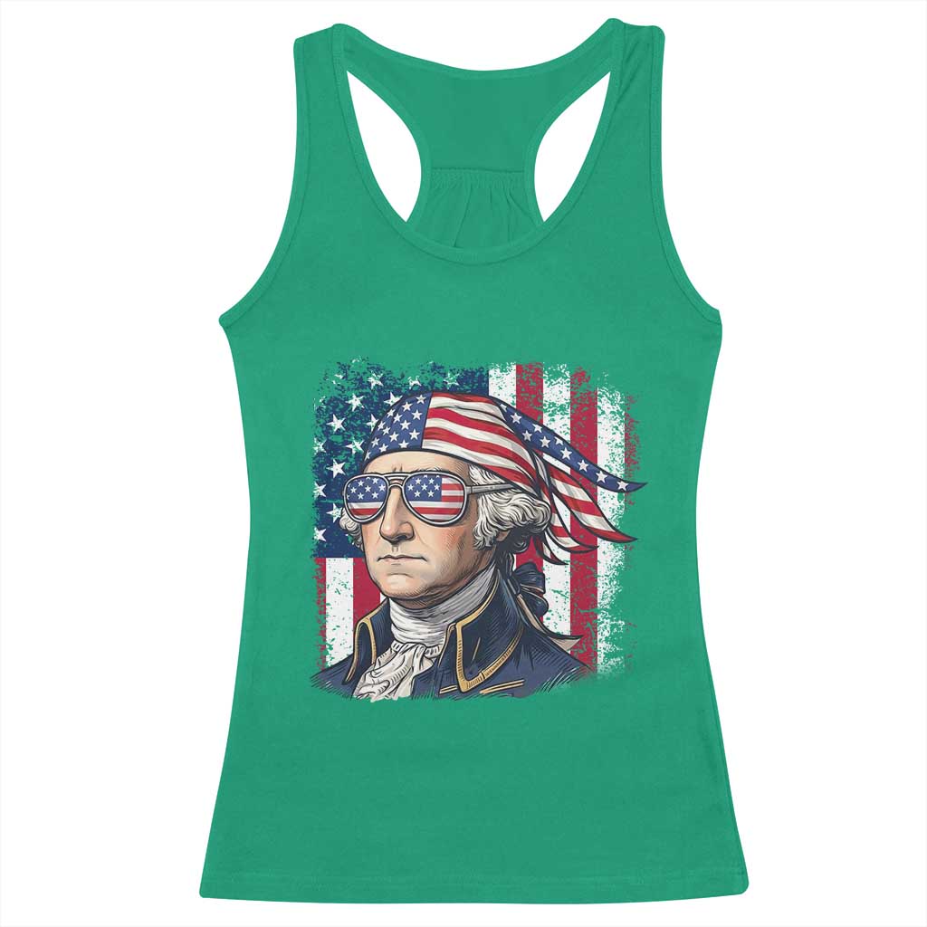 George Washington Patriotic Racerback Tank Top USA 250th Anniversary