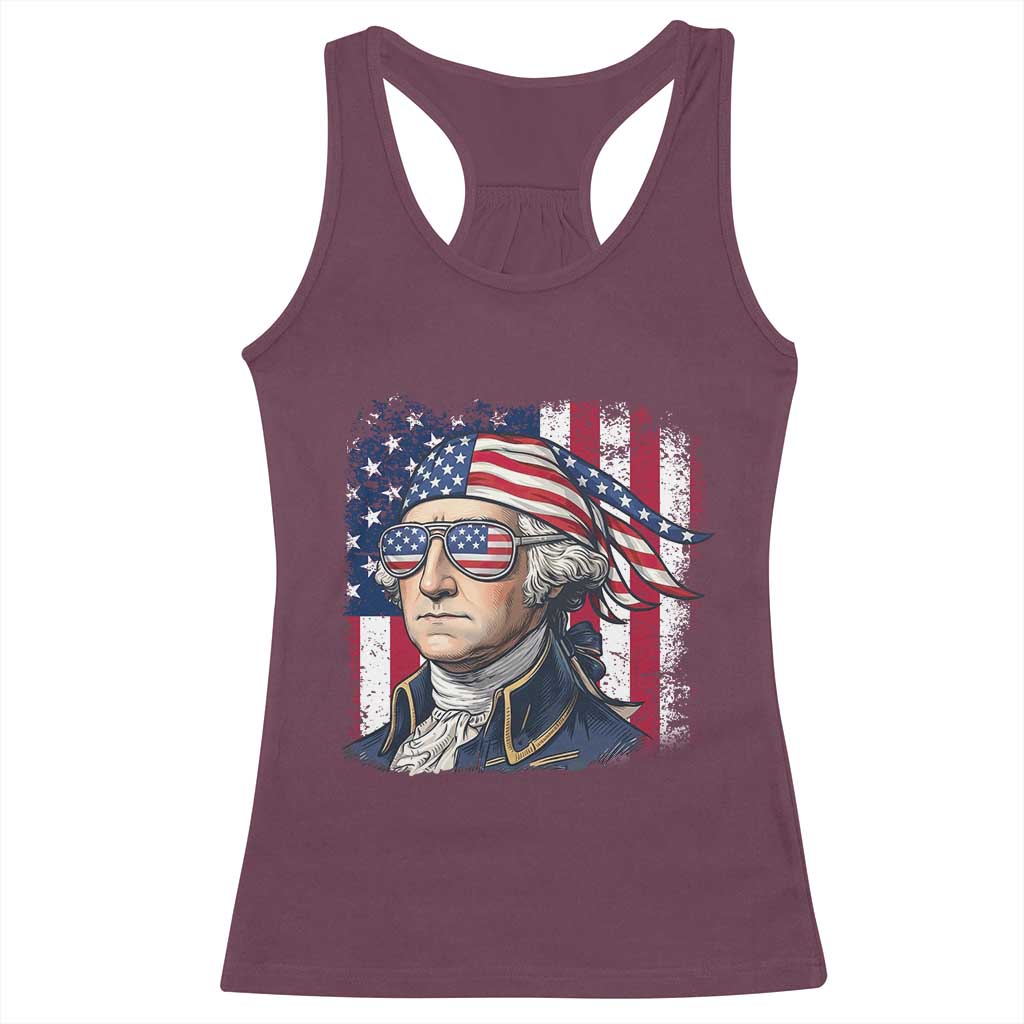George Washington Patriotic Racerback Tank Top USA 250th Anniversary