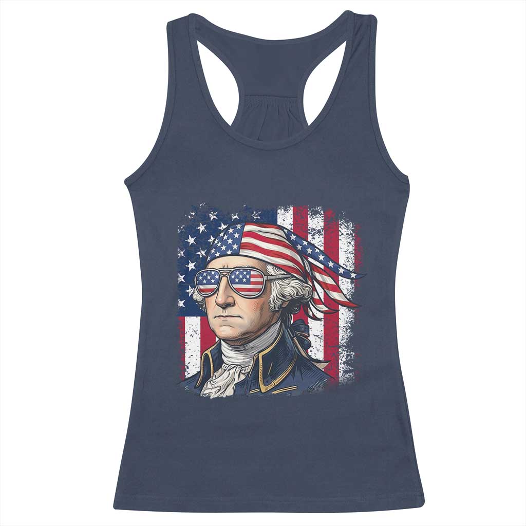 George Washington Patriotic Racerback Tank Top USA 250th Anniversary