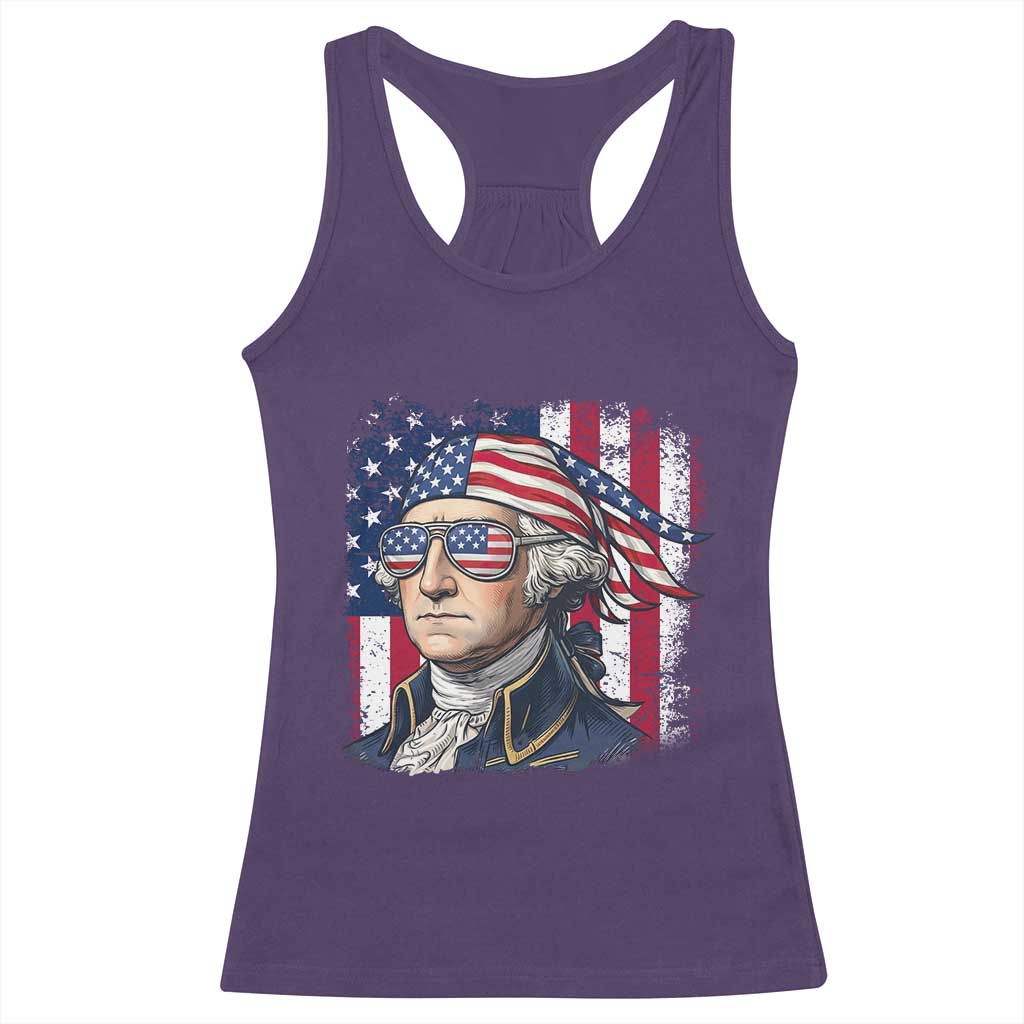 George Washington Patriotic Racerback Tank Top USA 250th Anniversary