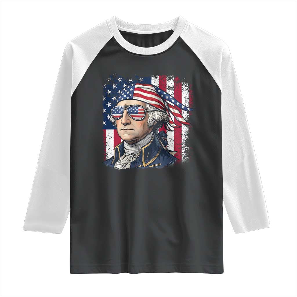 George Washington Patriotic Raglan Shirt USA 250th Anniversary