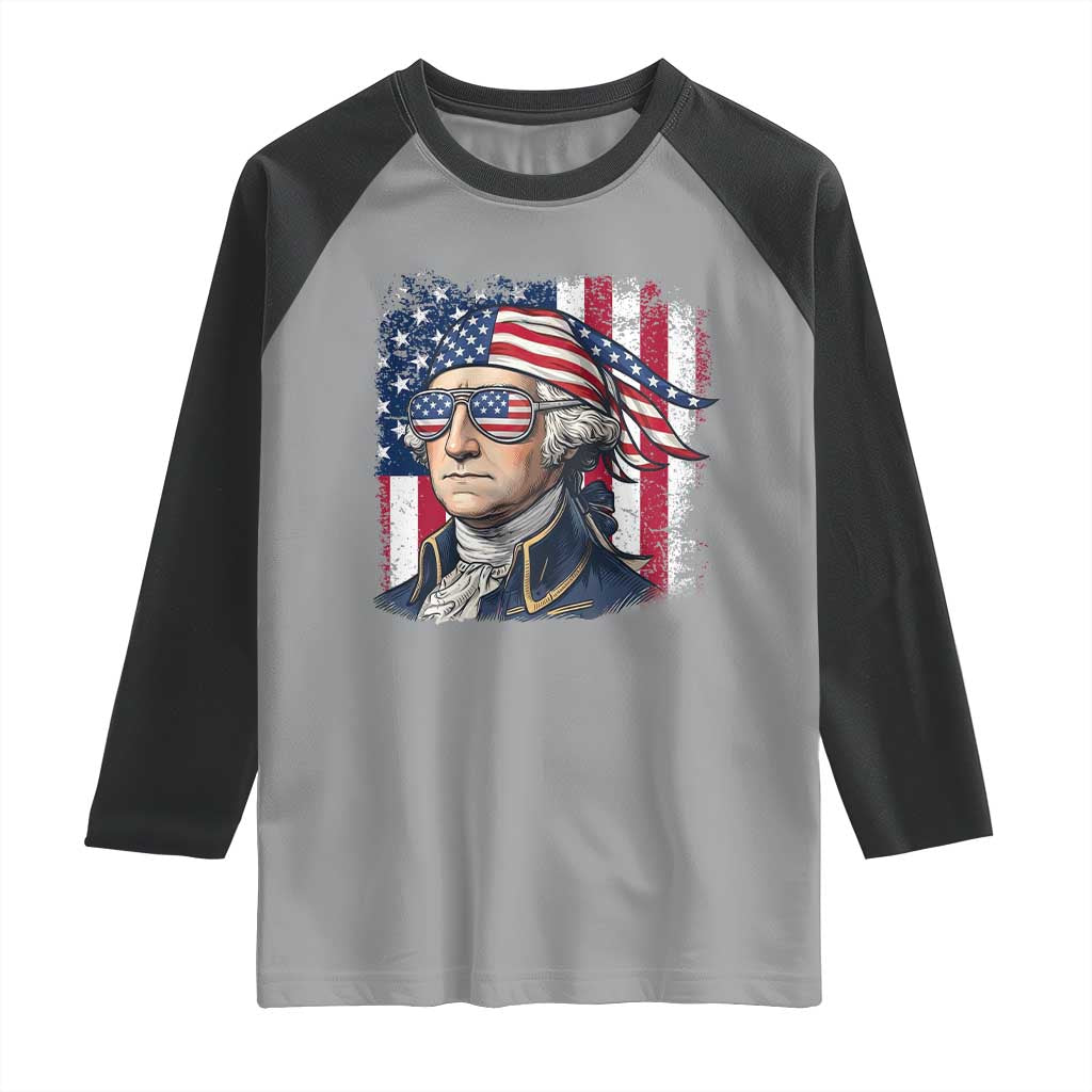 George Washington Patriotic Raglan Shirt USA 250th Anniversary