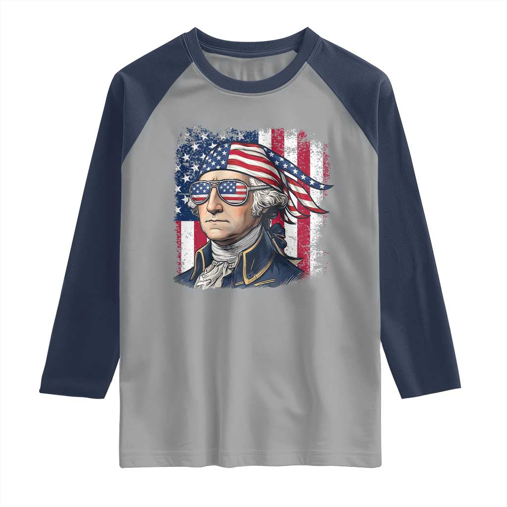 George Washington Patriotic Raglan Shirt USA 250th Anniversary