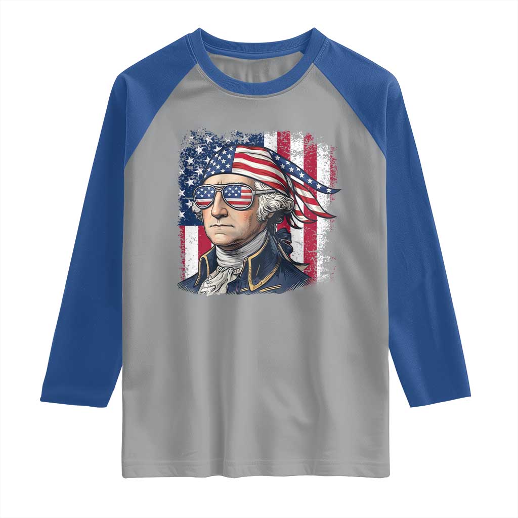 George Washington Patriotic Raglan Shirt USA 250th Anniversary