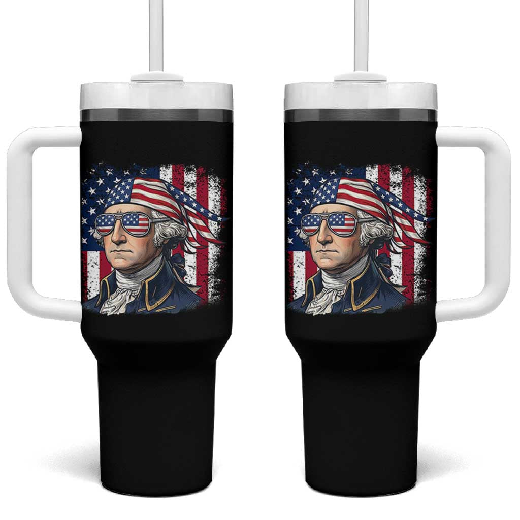 George Washington Patriotic Tumbler With Handle USA 250th Anniversary