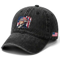 George Washington Patriotic Washed Cotton Baseball Cap USA 250th Anniversary