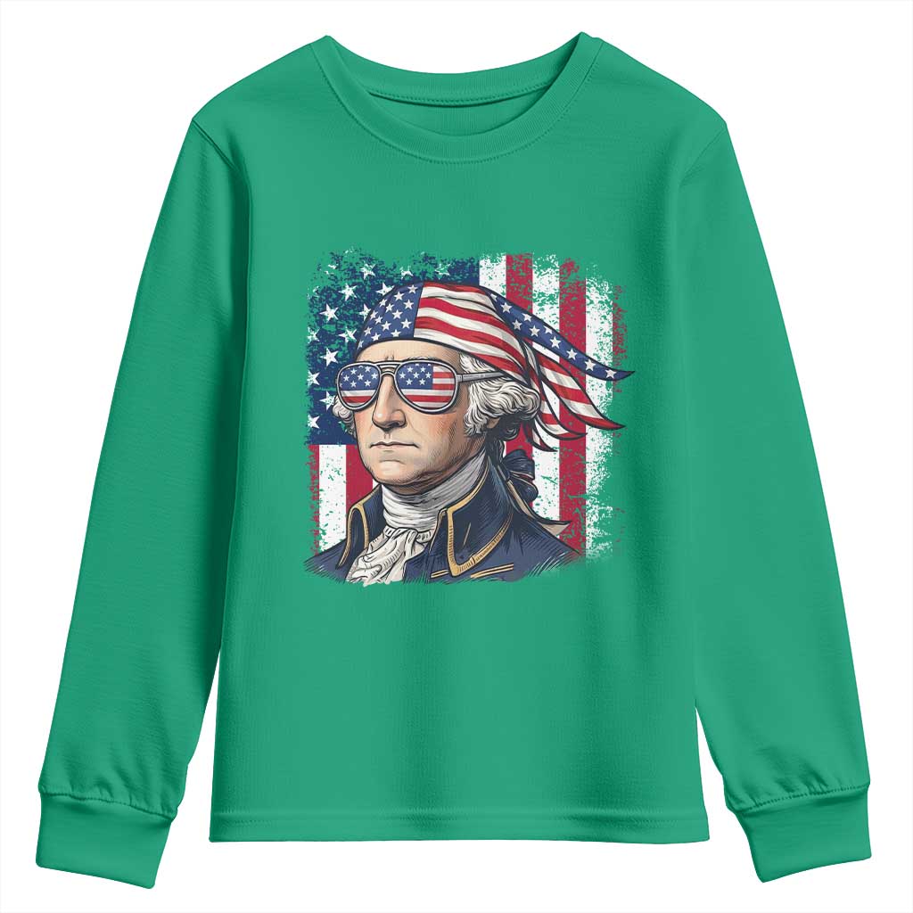 George Washington Patriotic Youth Sweatshirt USA 250th Anniversary