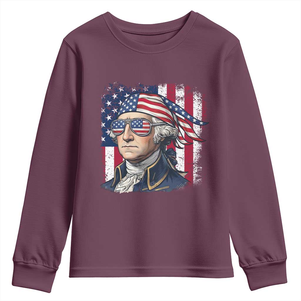 George Washington Patriotic Youth Sweatshirt USA 250th Anniversary