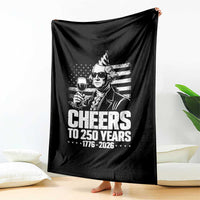 Funny George Washington Cheers To 250 Years Throw Blanket