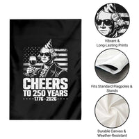 Funny George Washington Cheers To 250 Years Garden Flag