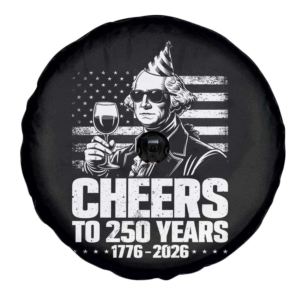 Funny George Washington Cheers To 250 Years Spare Tire Cover