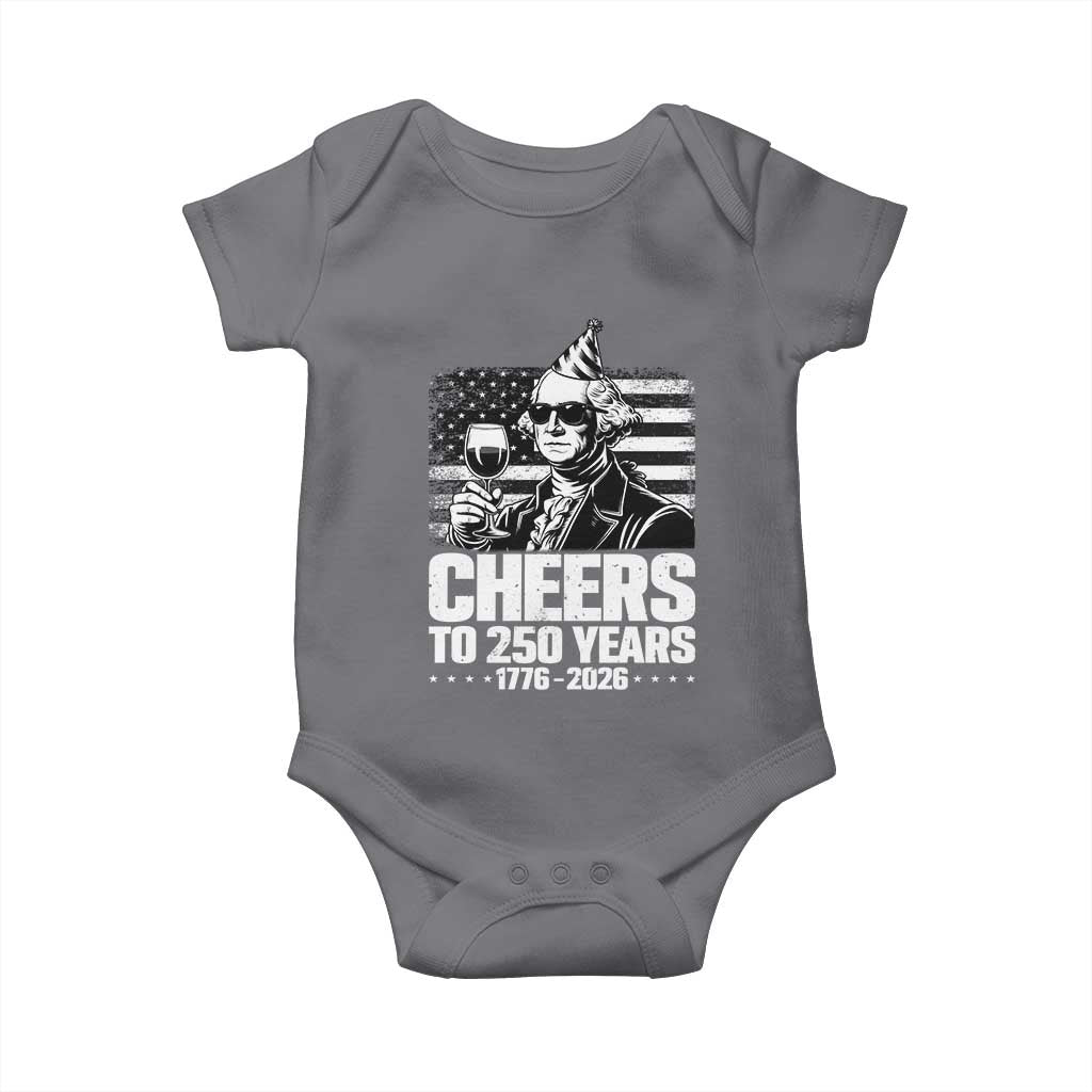 Funny George Washington Cheers To 250 Years Baby Onesie