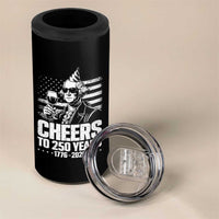 Funny George Washington Cheers To 250 Years 4 in 1 Can Cooler Tumbler