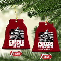 Funny George Washington Cheers To 250 Years Ceramic Ornament