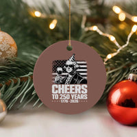 Funny George Washington Cheers To 250 Years Ceramic Ornament
