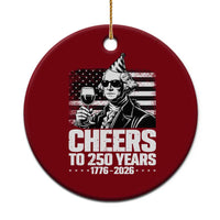 Funny George Washington Cheers To 250 Years Ceramic Ornament