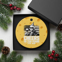Funny George Washington Cheers To 250 Years Ceramic Ornament