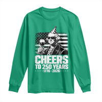 Funny George Washington Cheers To 250 Years Long Sleeve Shirt