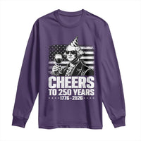 Funny George Washington Cheers To 250 Years Long Sleeve Shirt