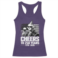 Funny George Washington Cheers To 250 Years Racerback Tank Top