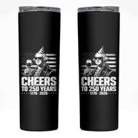 Funny George Washington Cheers To 250 Years Skinny Tumbler