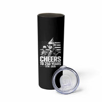 Funny George Washington Cheers To 250 Years Skinny Tumbler