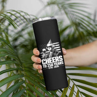 Funny George Washington Cheers To 250 Years Skinny Tumbler