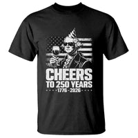 Funny George Washington Cheers To 250 Years T Shirt