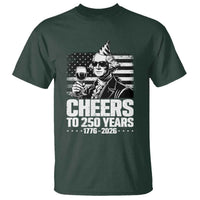 Funny George Washington Cheers To 250 Years T Shirt