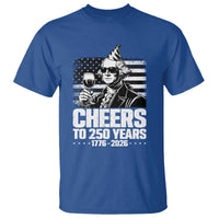 Funny George Washington Cheers To 250 Years T Shirt