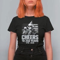 Funny George Washington Cheers To 250 Years T Shirt For Women