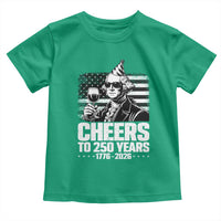Funny George Washington Cheers To 250 Years Toddler T Shirt