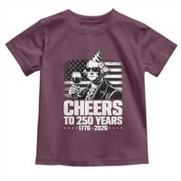 Funny George Washington Cheers To 250 Years Toddler T Shirt
