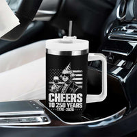 Funny George Washington Cheers To 250 Years Tumbler With Handle